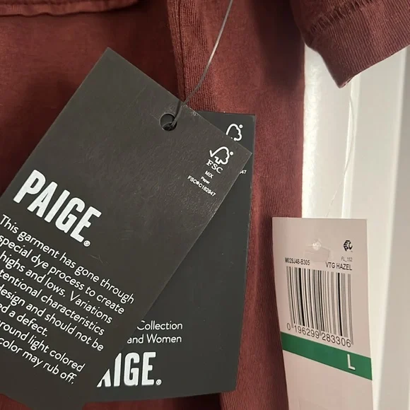 Paige Ramirez Short Sleeve Tee in Vintage Hazel, Size L New w/Tag - Picture 9 of 12